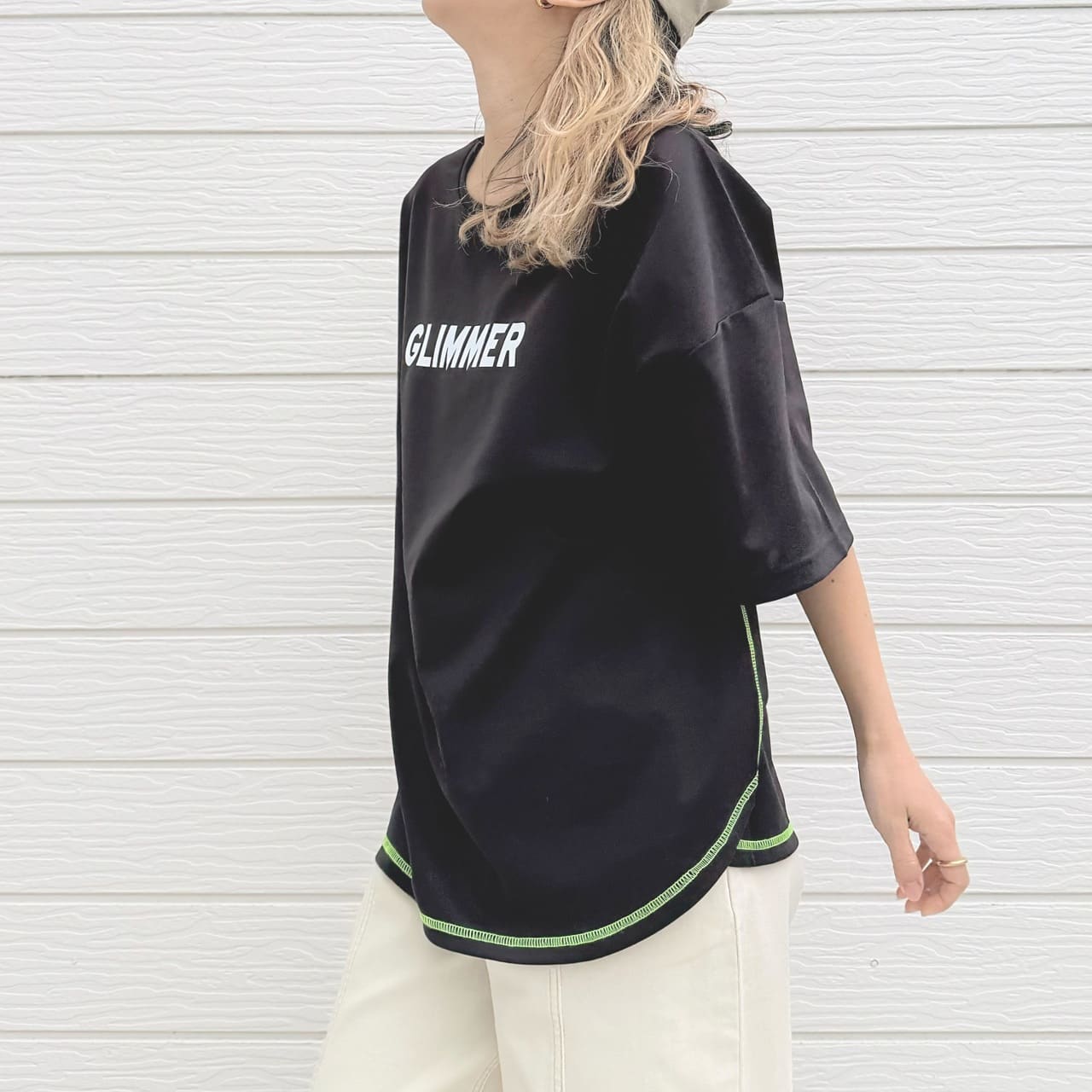 GLIIMMER半袖トップス ホワイト Free