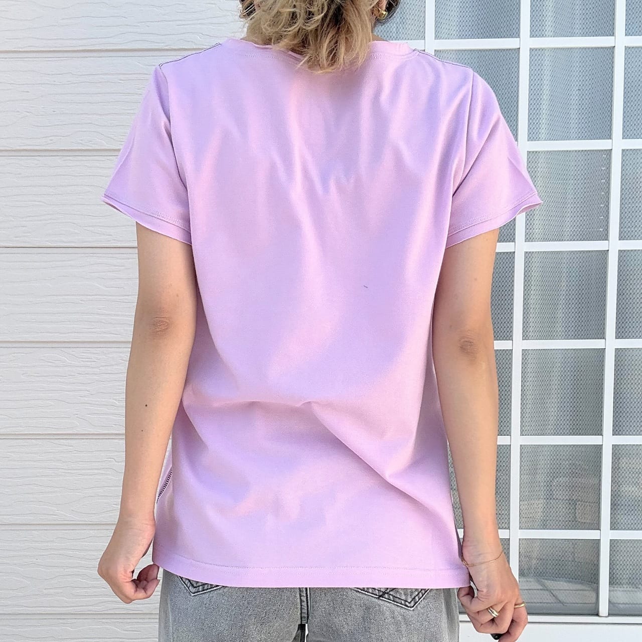 Airlyポイント刺繍デイリーT ピンク Free