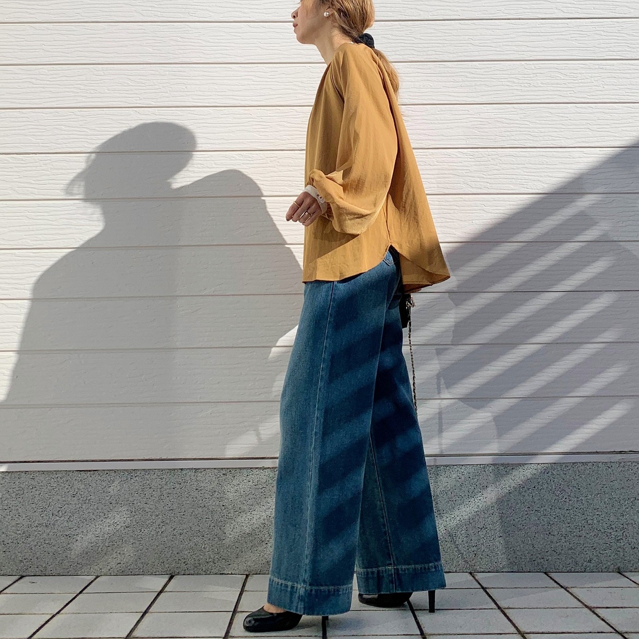 フロントZIPギャザーブラウス テラコッタ Free