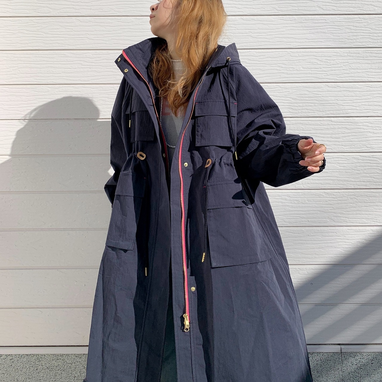 モッズコート ネイビー Free