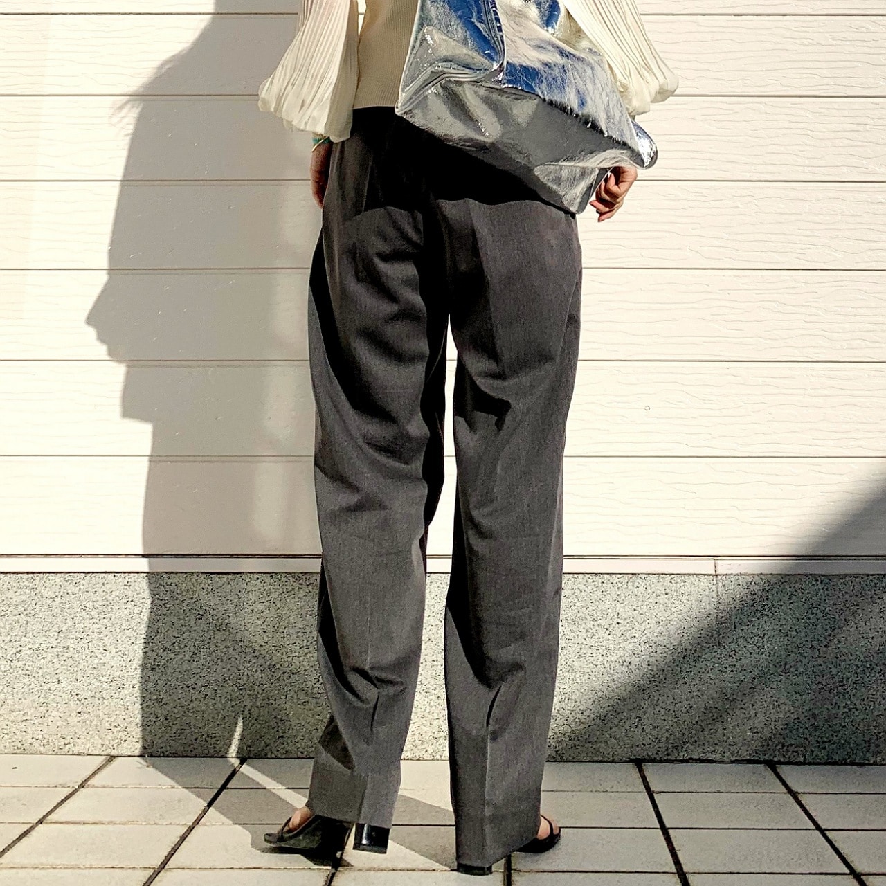 【セットアップ対応アイテム】TRストレッチストレートパンツ ライトベージュ Free