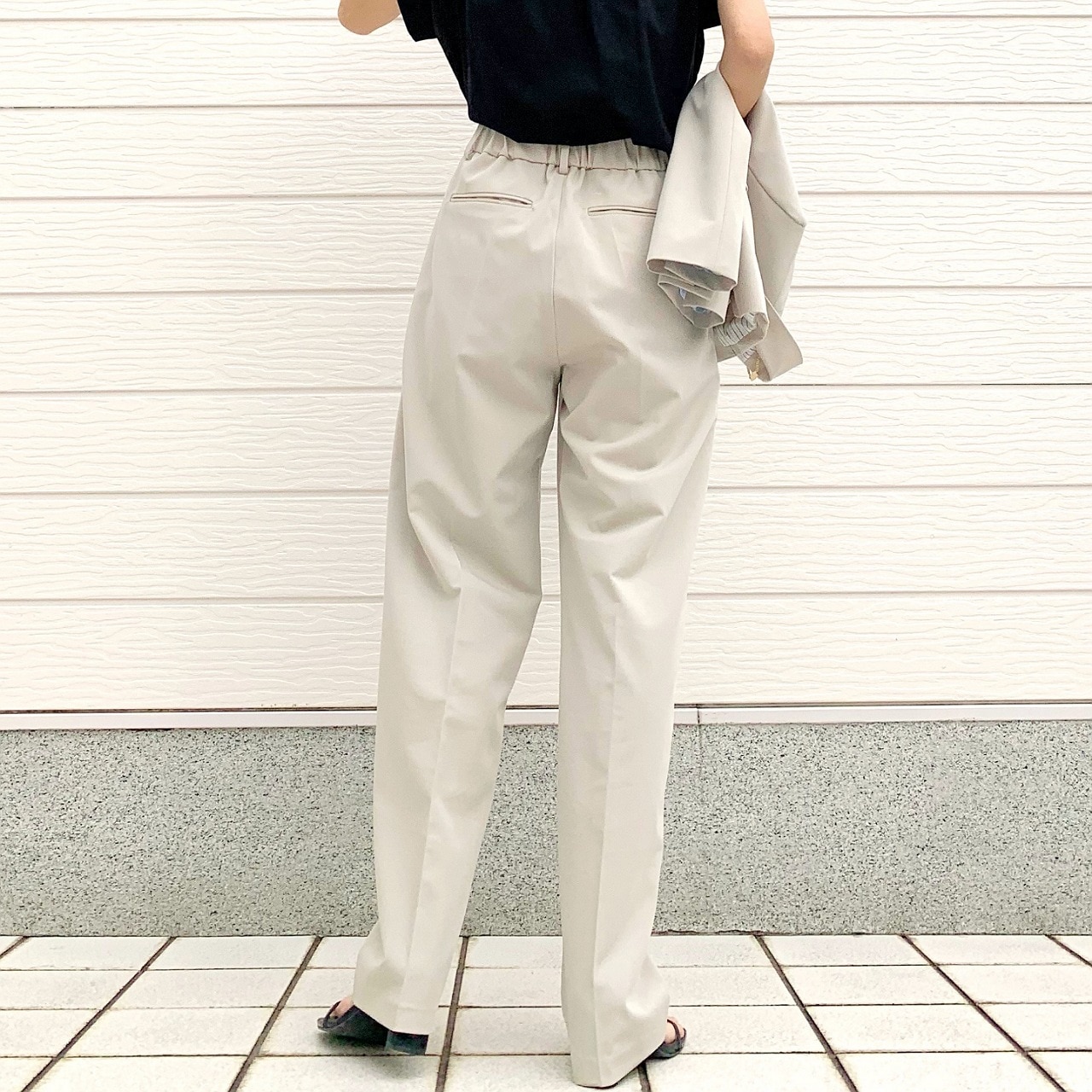 【セットアップ対応アイテム】TRストレッチストレートパンツ チャコールグレー Free