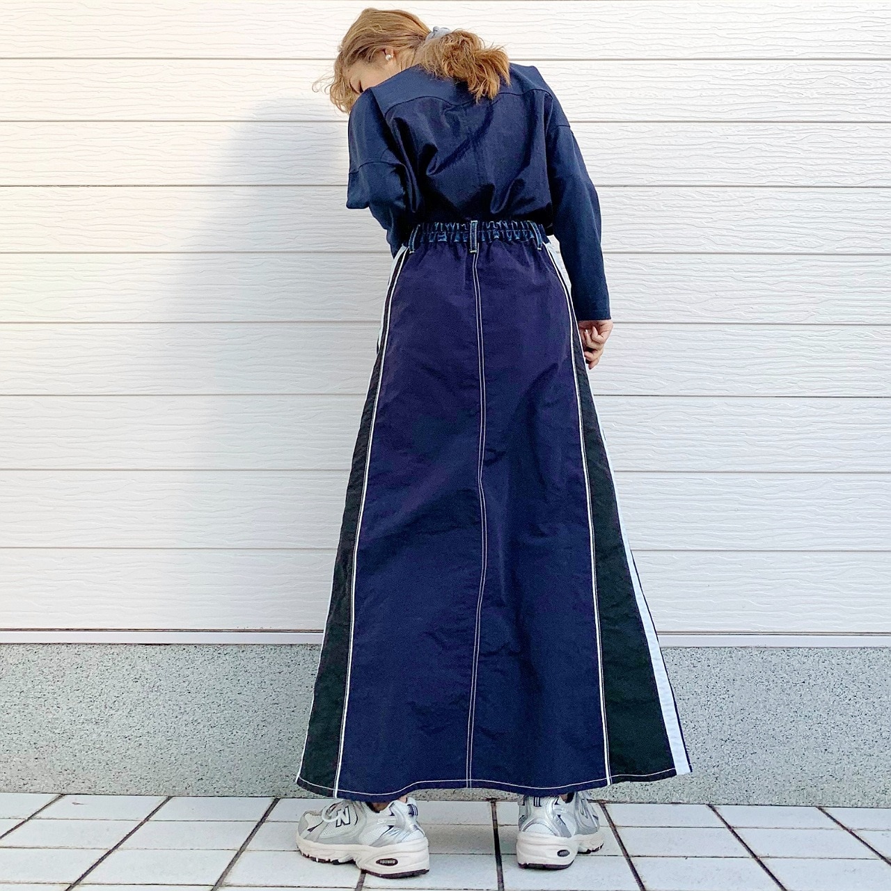 デニムドッキングスカート インディゴ Free