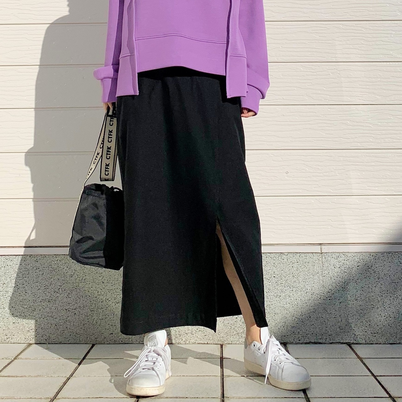 ストレッチタイトスカート ライトグリーン Free