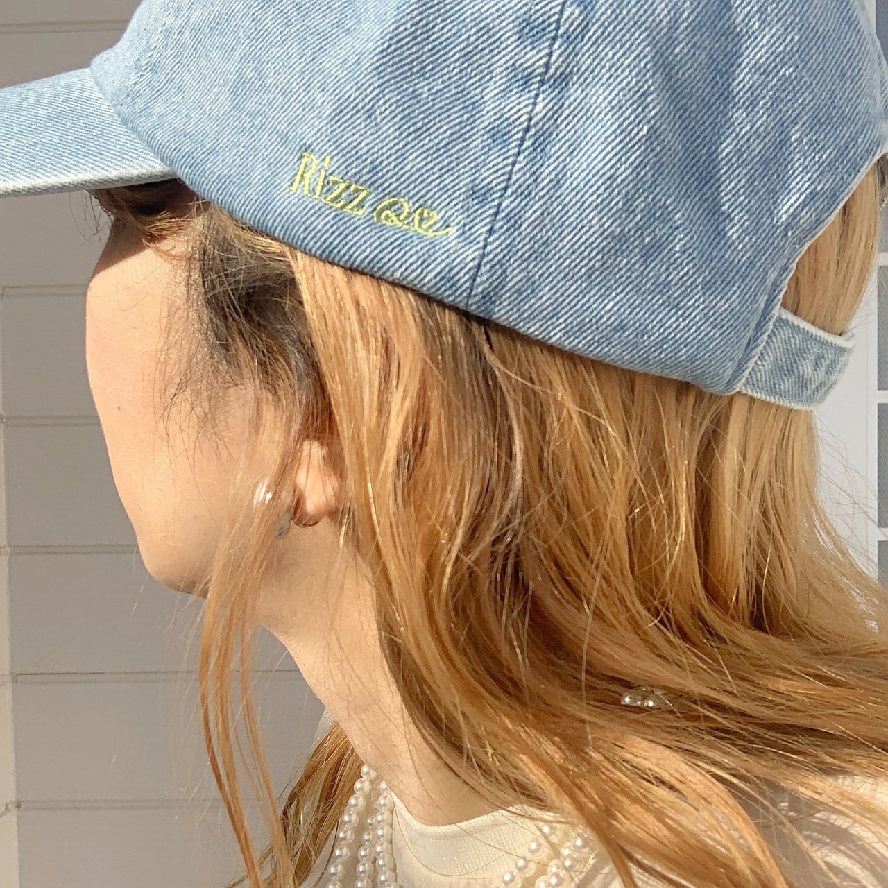 Rizz Q刺繍CAP インディゴ Free
