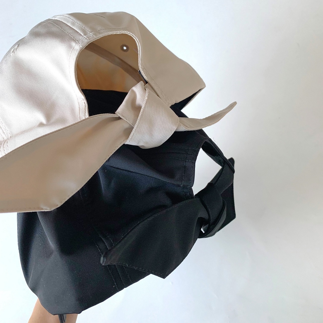 リボンキャップ ブラック Free