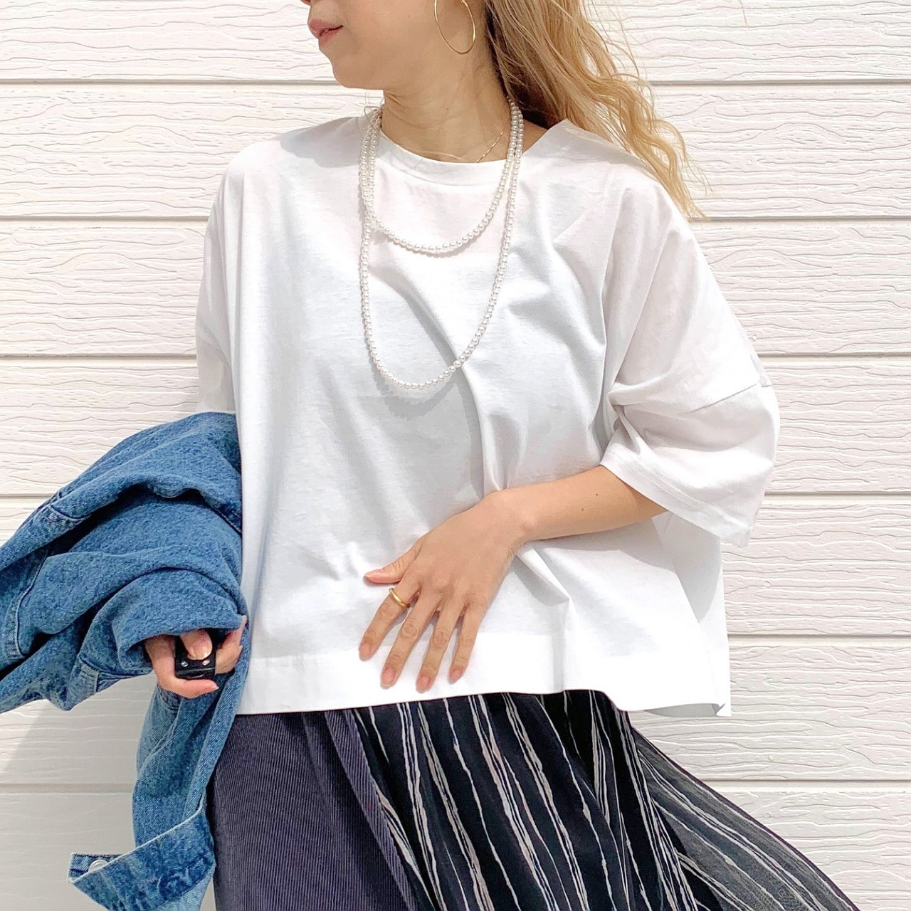 ドライタッチコットントップス イエロー Free