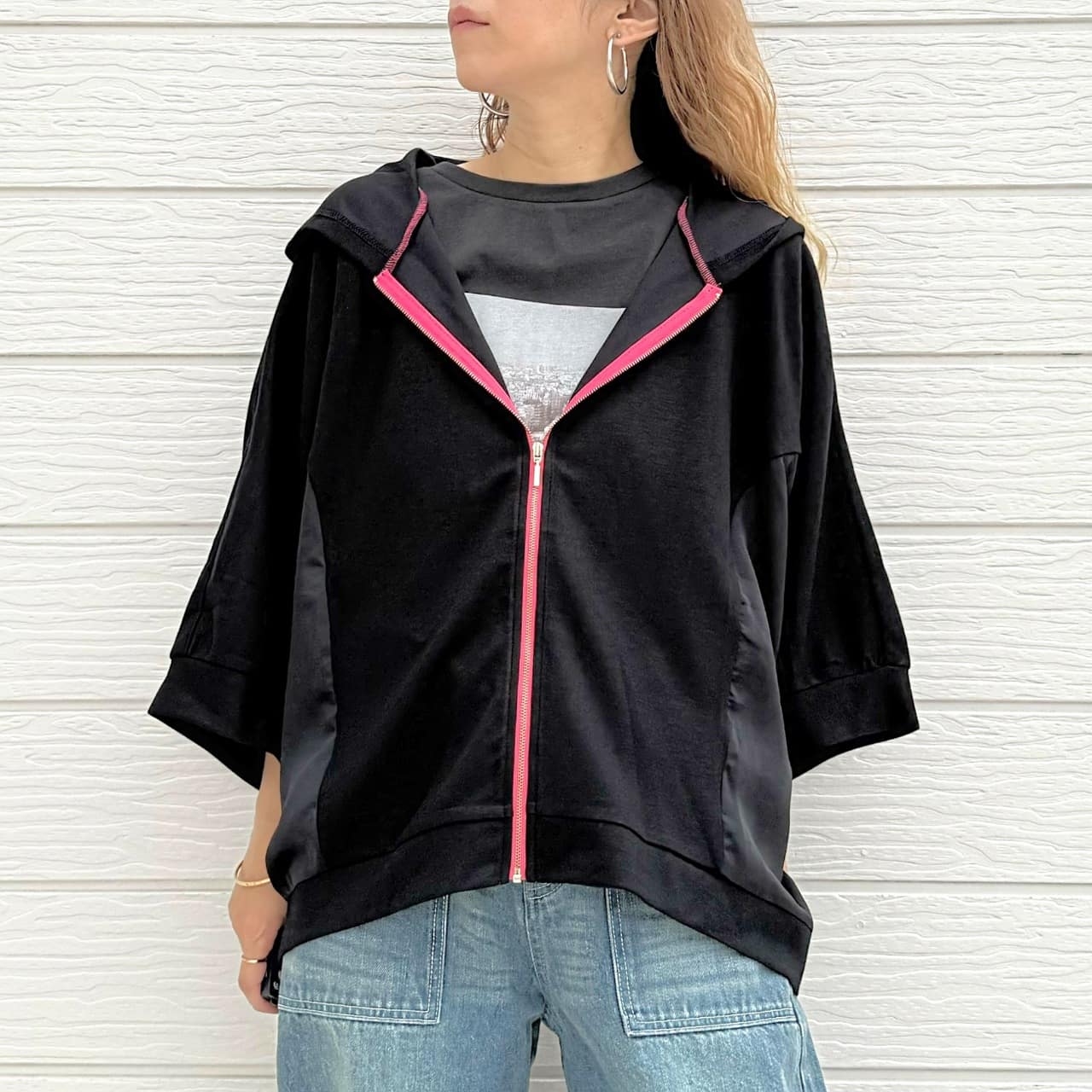 ドッキングドルマンパーカー グレー Free