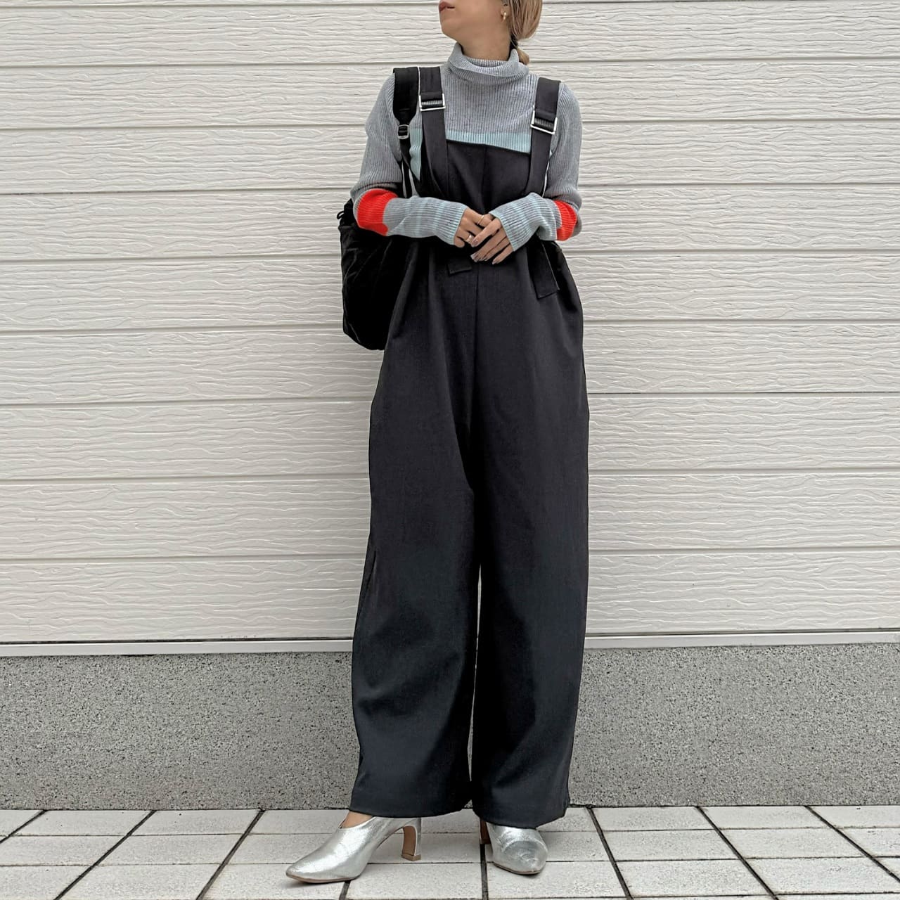 ショルダーベルトサロペット ブラウン Free