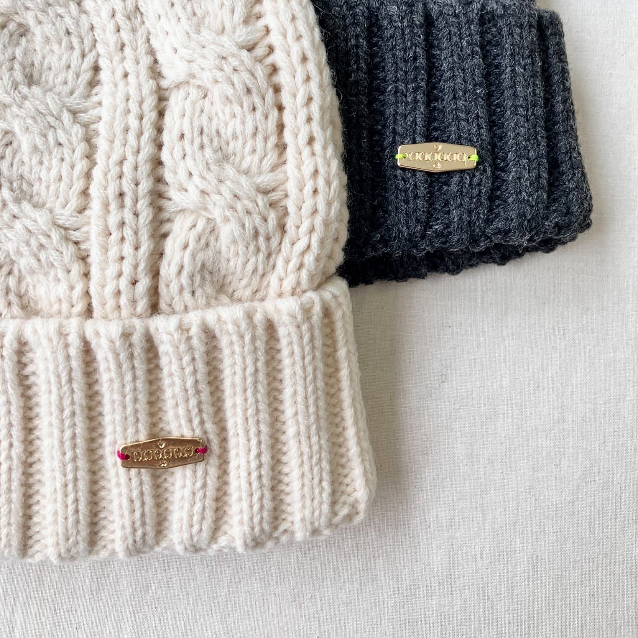 ケーブルニットワッチ アイボリー Free