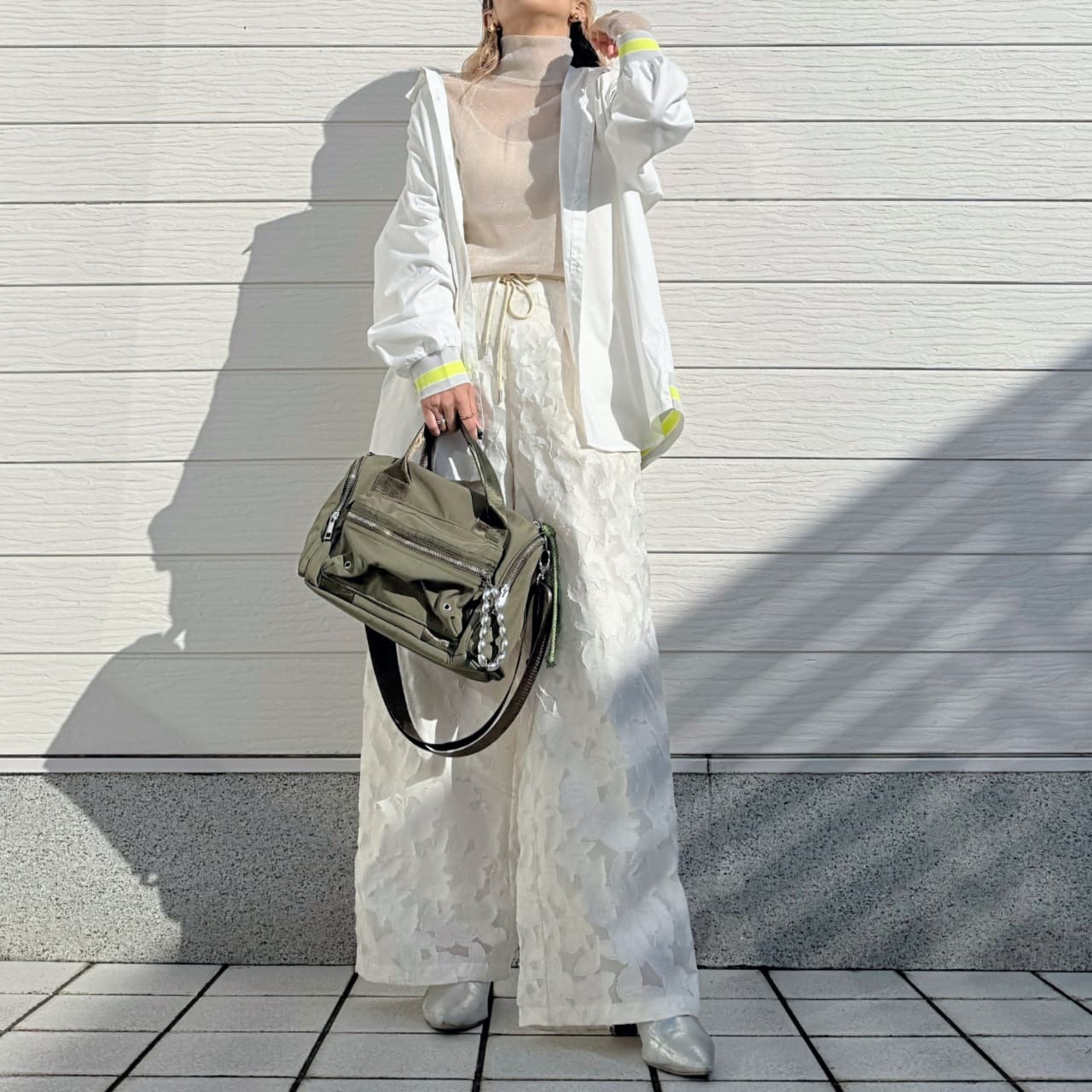 リブドッキングシャツ ブラック Free