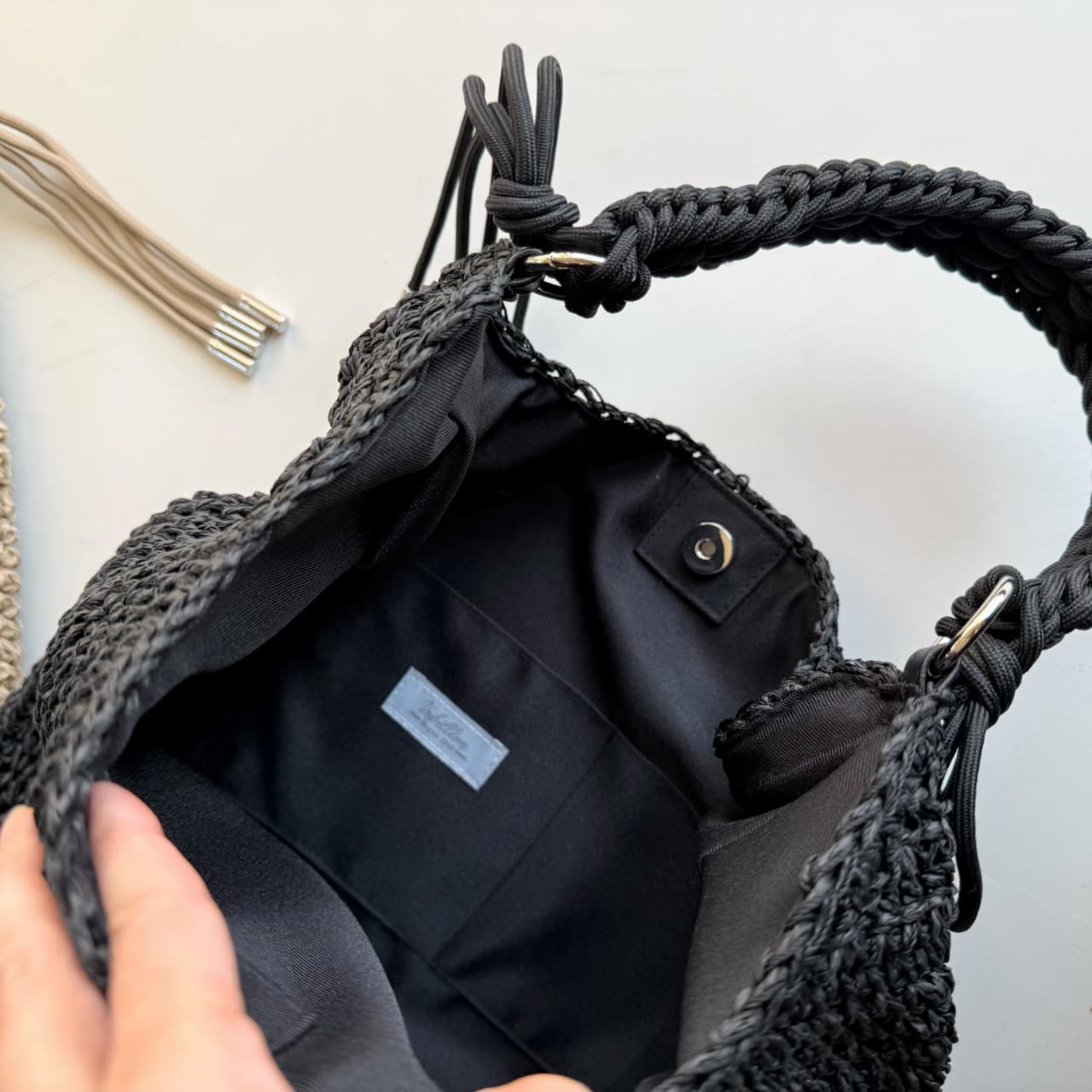 パラコードクロシェトート ベージュ Free