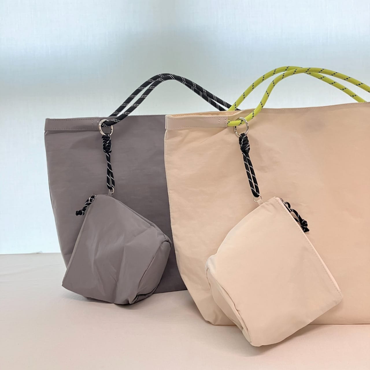 ナイロンパッカブルトート アイボリー Free