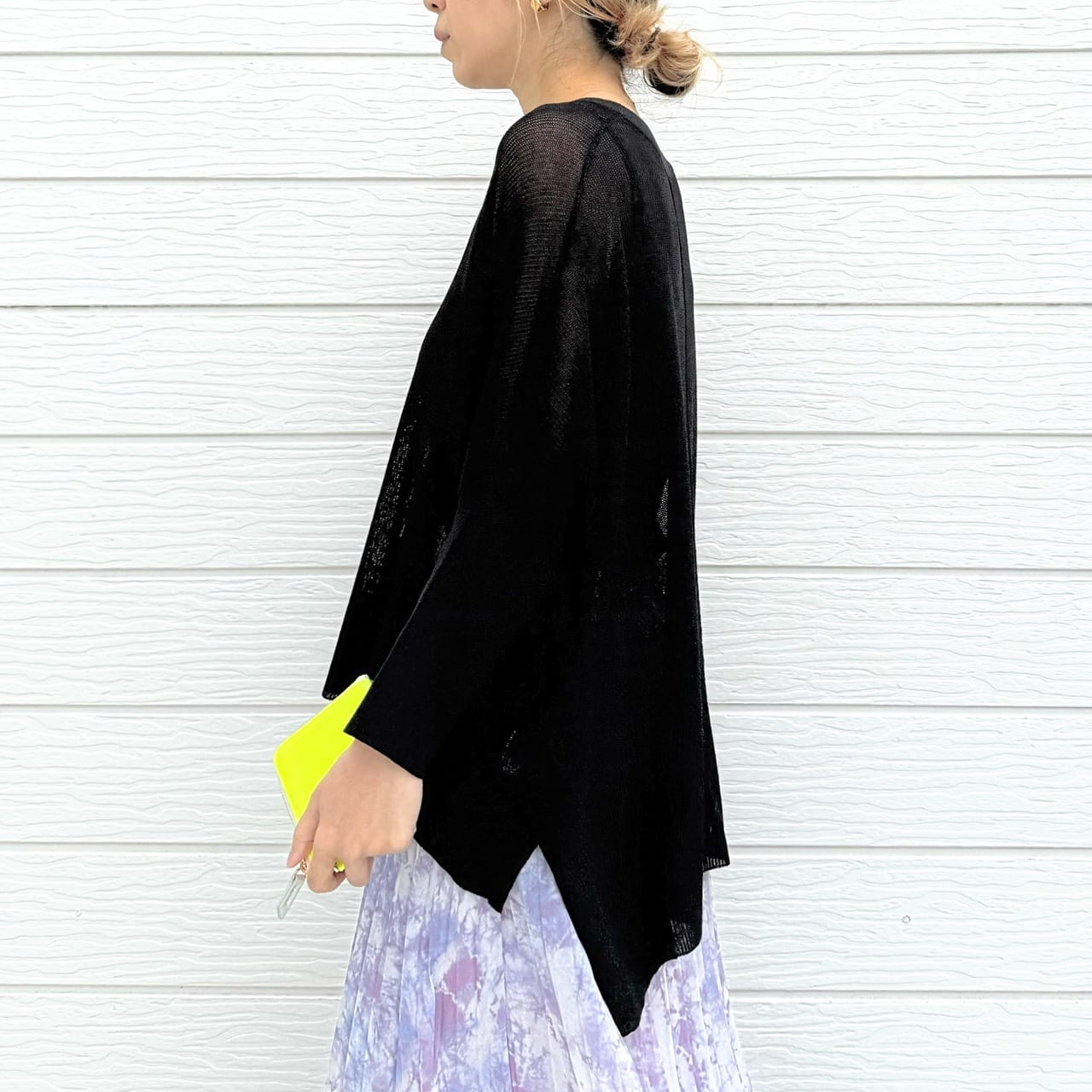 UV片畦ボックスニット グリーン Free