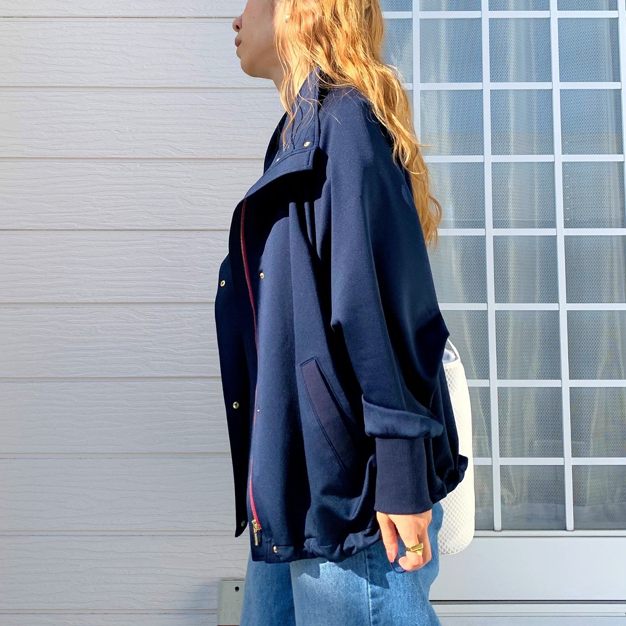 ライトダンボールドルマンブルゾン アイボリー Free