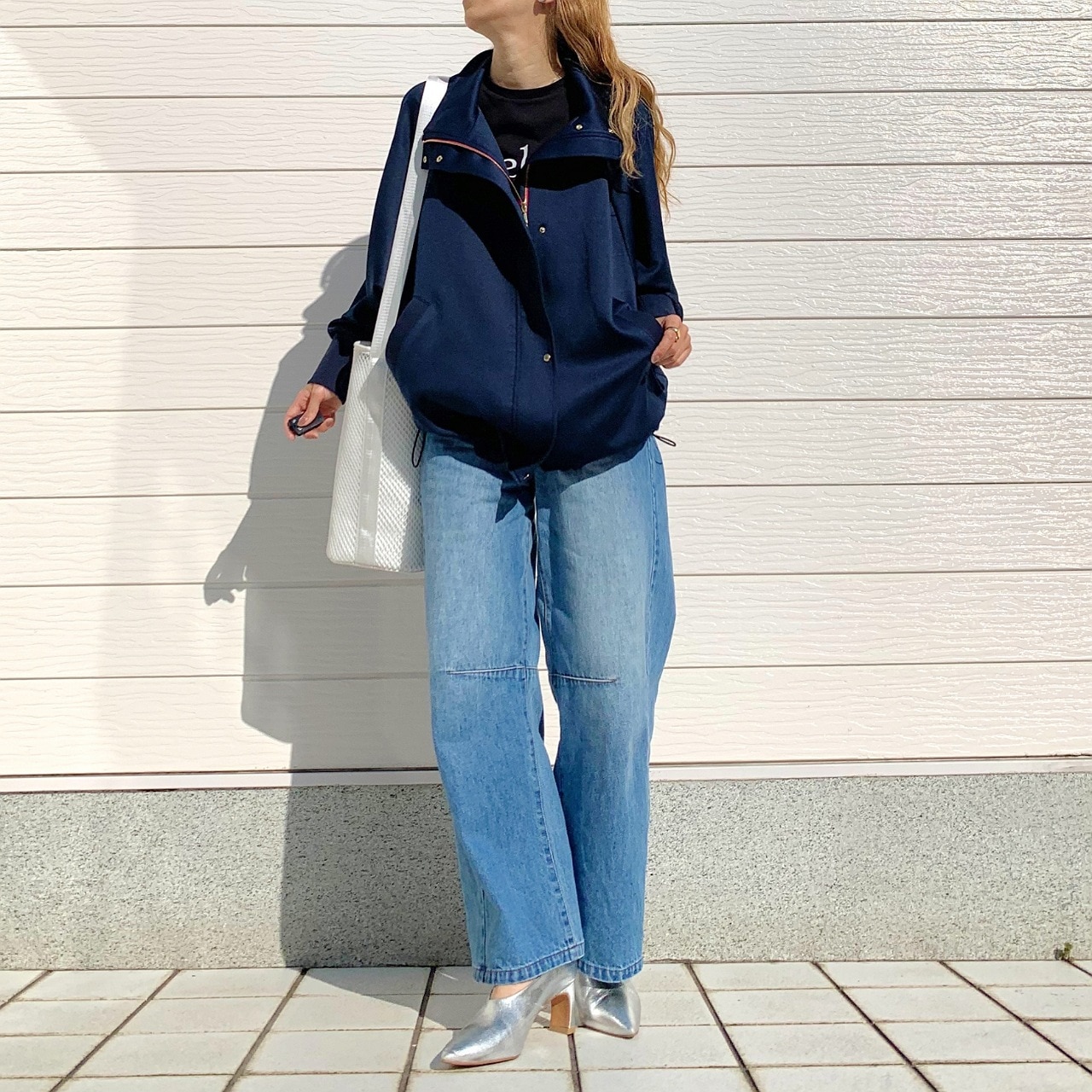 ライトダンボールドルマンブルゾン ネイビー Free