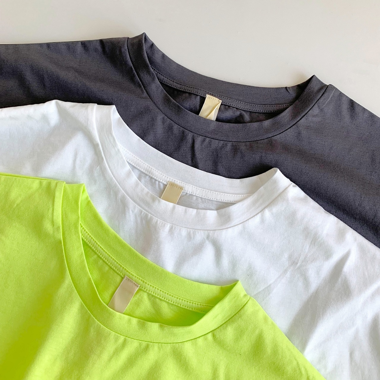 ドライタッチコットントップス チャコールグレー Free