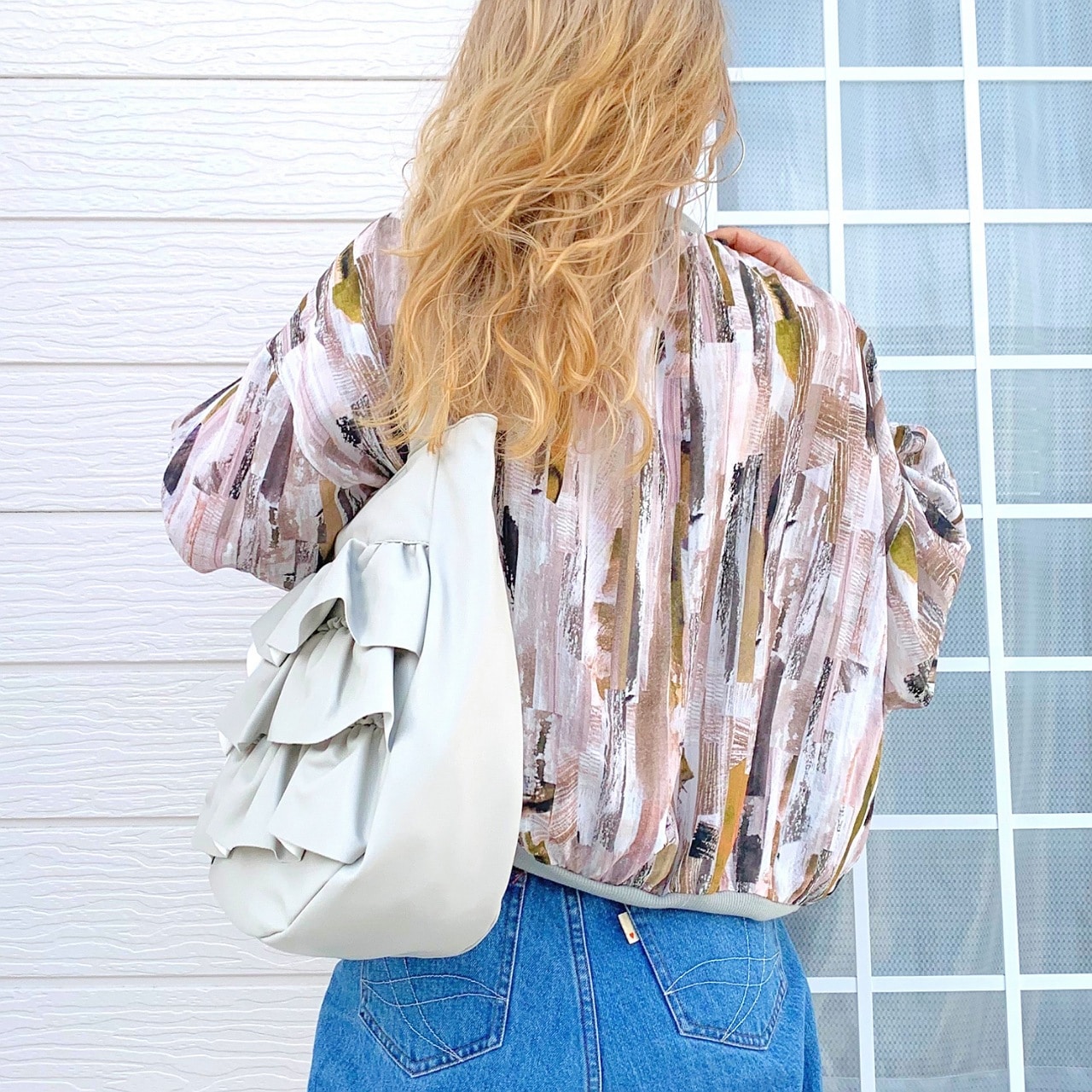 ニュアンスカラーブルゾン グリーン Free