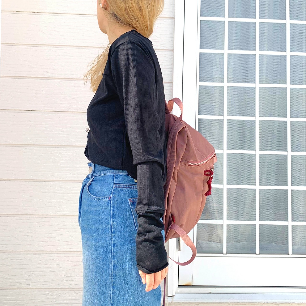 ブロック切り替えトップス アイボリー Free