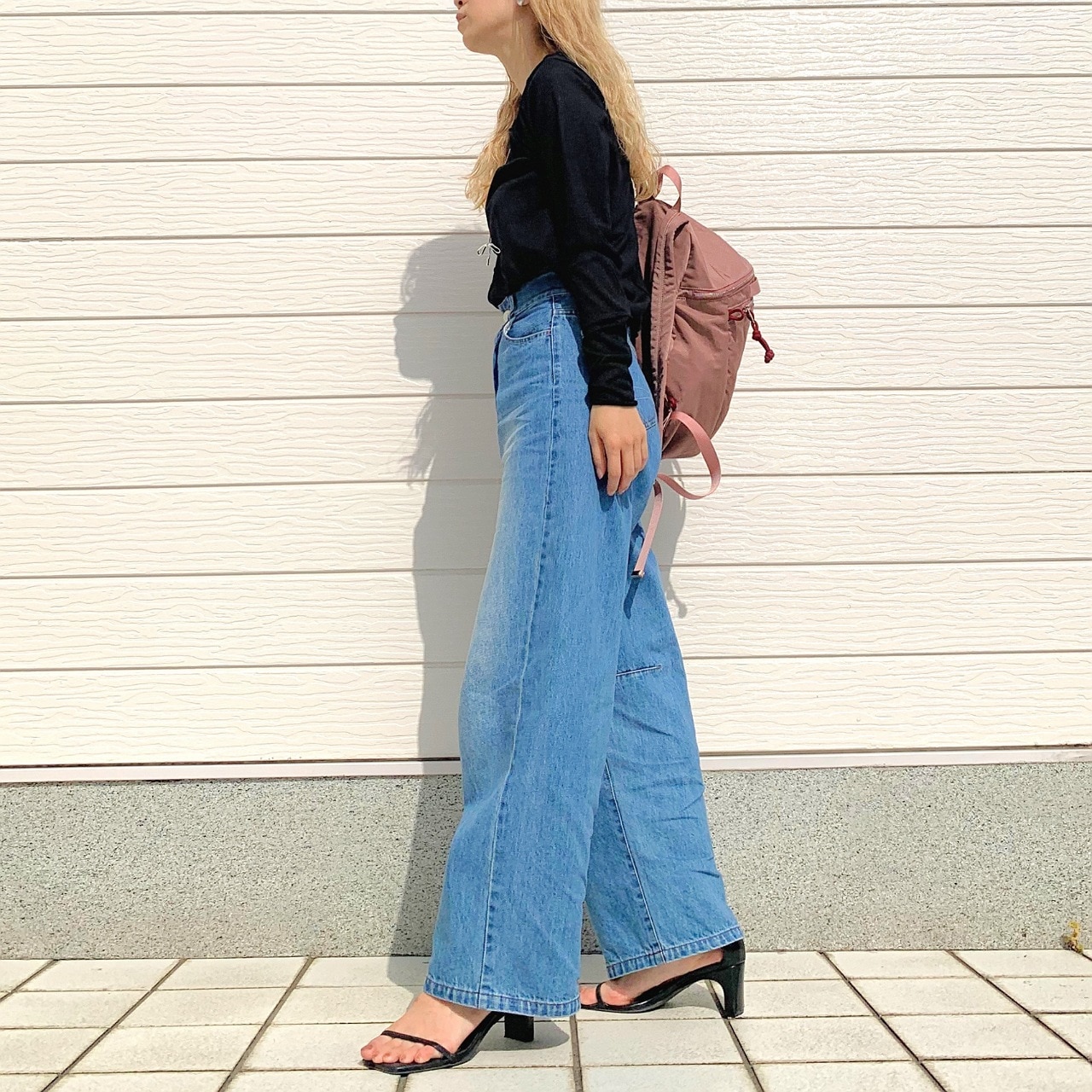 ブロック切り替えトップス ブラック Free