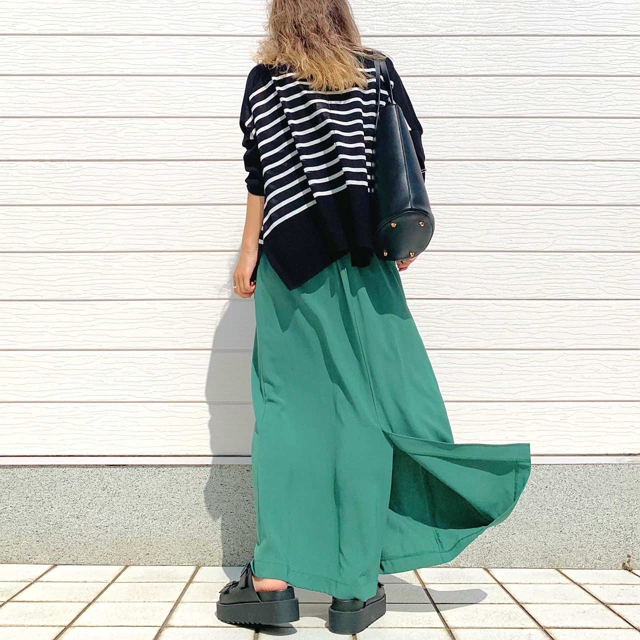 接触冷感ボックスカーデ ボーダー Free