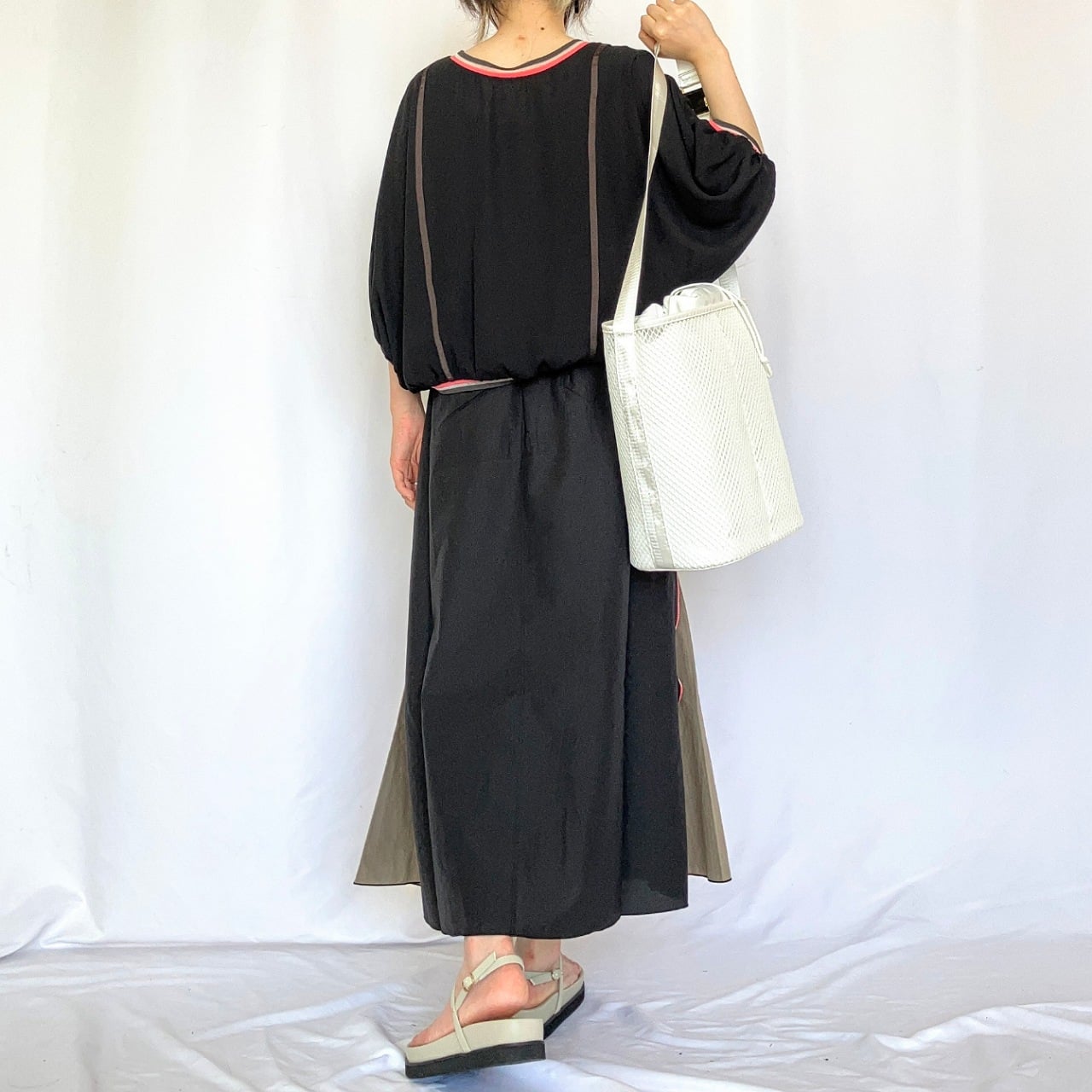 リブネックグログラントップス ブラック Free