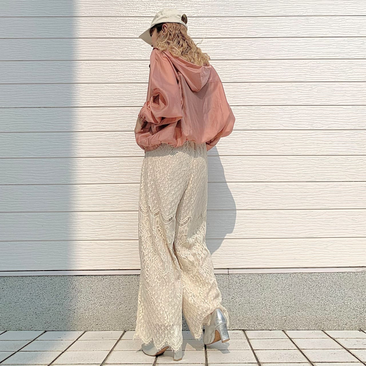 シアーパーカー ピンク Free