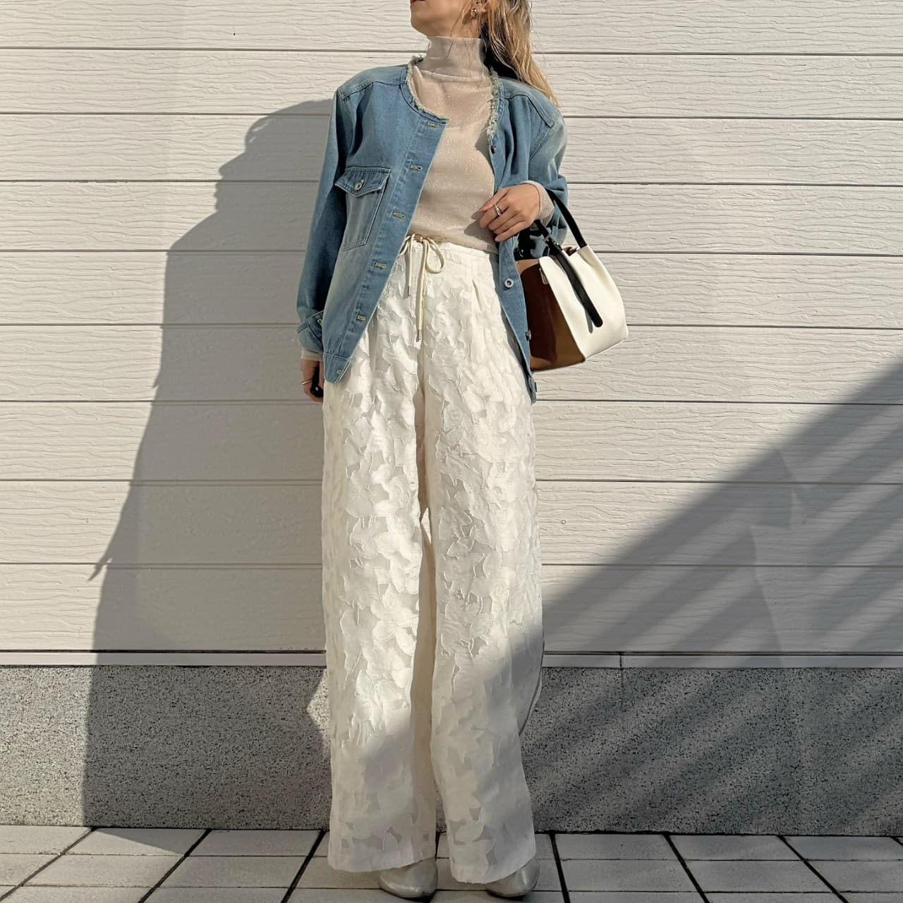 ラメシアーハイネックインナー ベージュ Free