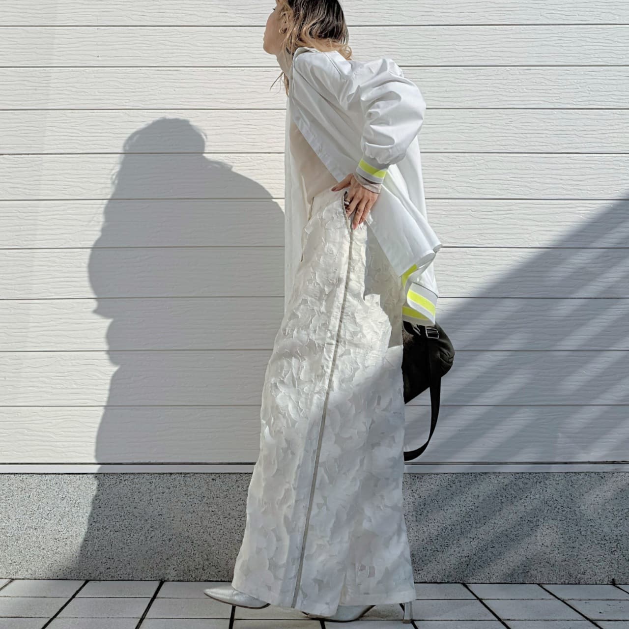 リブドッキングシャツ ブラック Free