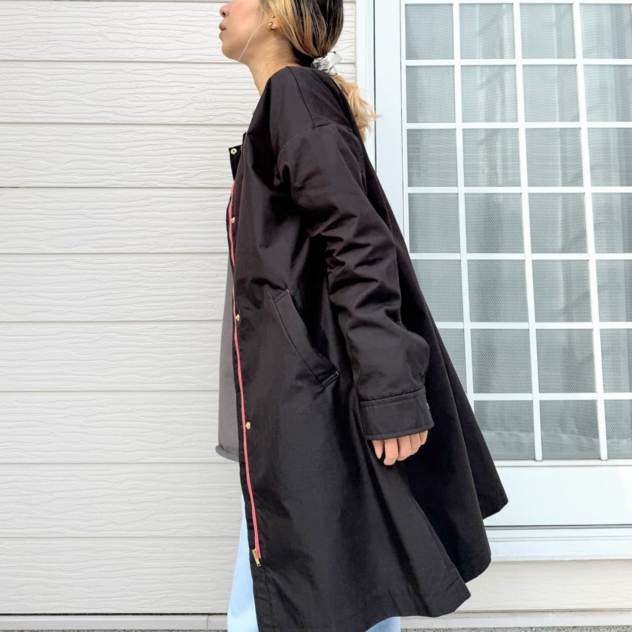 ノーカラーツイルコート ベージュ Free