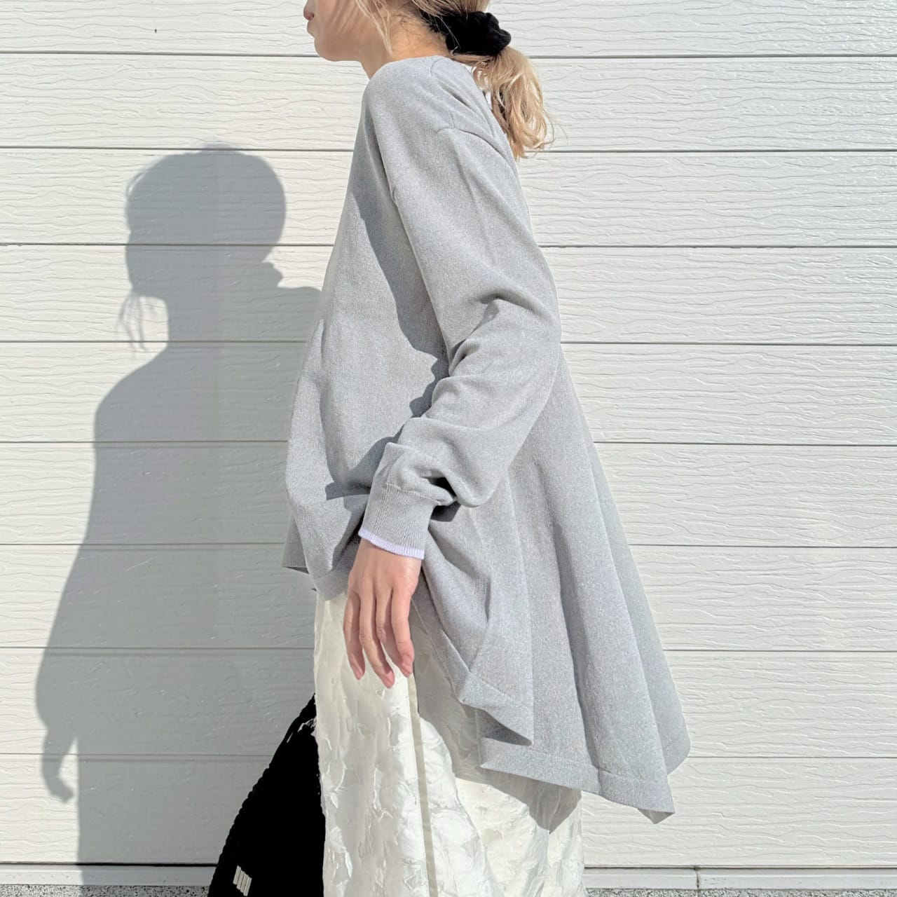 バイカラーラインフレアカーデ ターコイズブルー Free