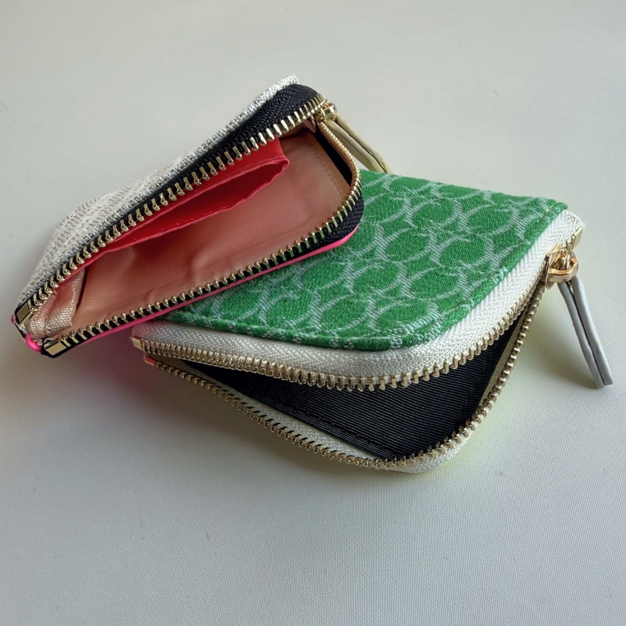 モノグラムミニウォレット グリーン×イエロー Free