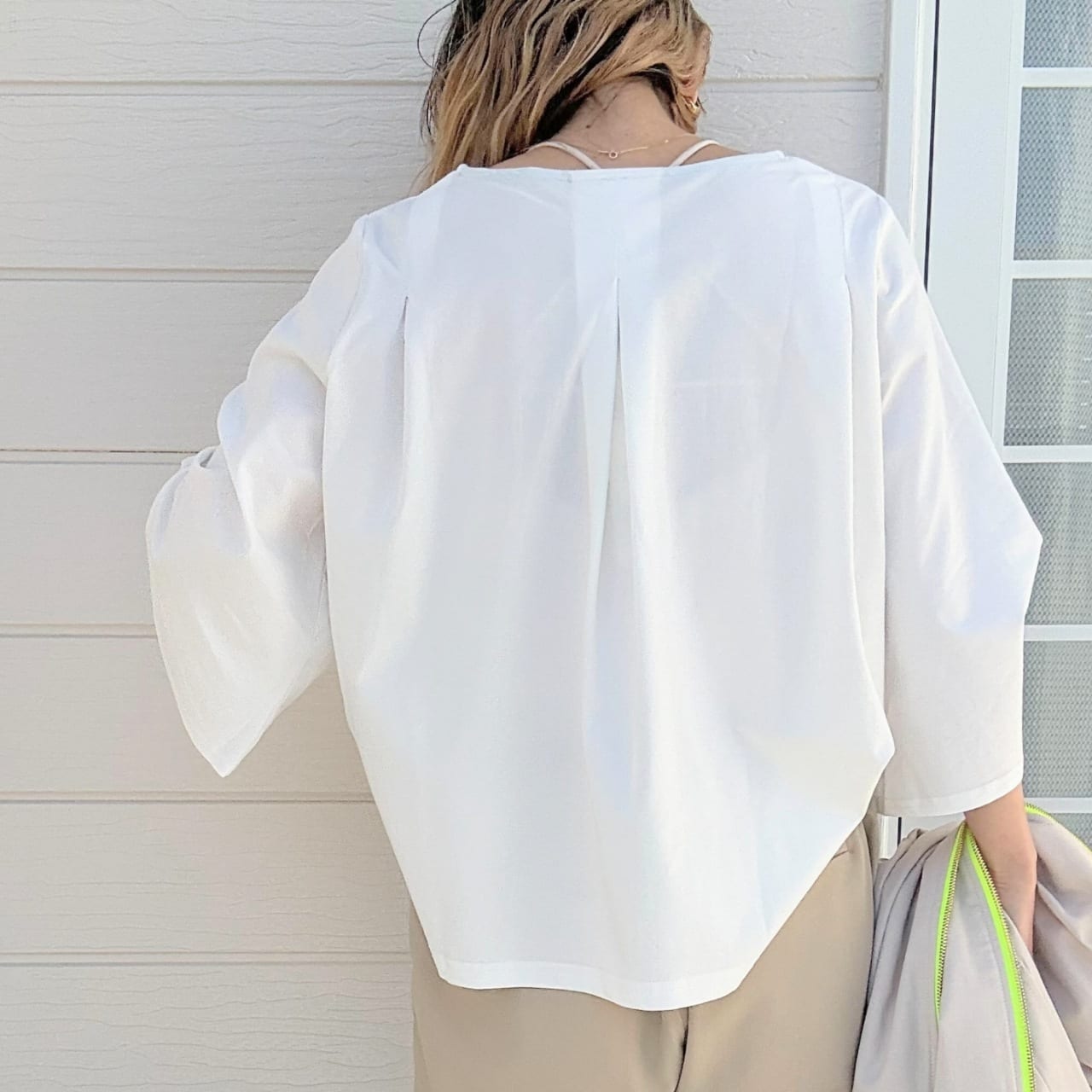 シルケットプルオーバー ライムイエロー Free