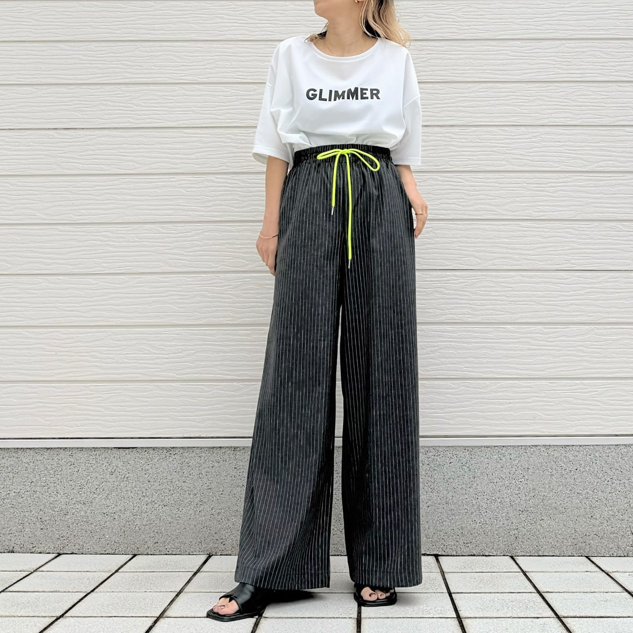 GLIIMMER半袖トップス ホワイト Free