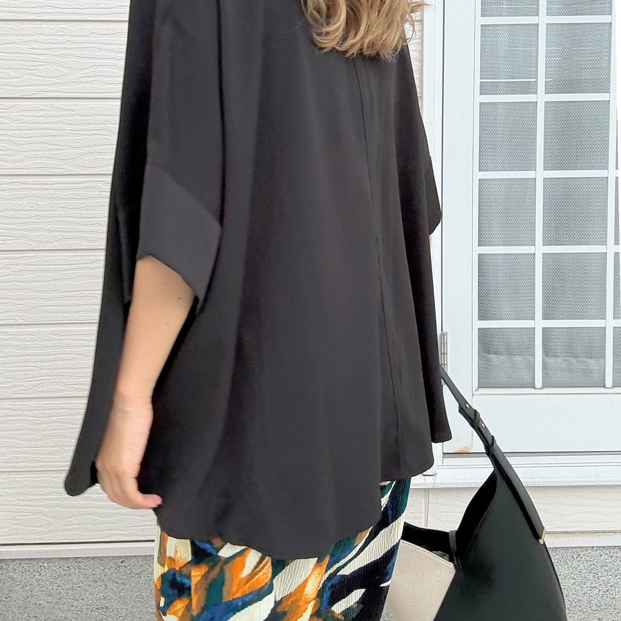 BOXシルエット5分袖シャツ マスタード Free