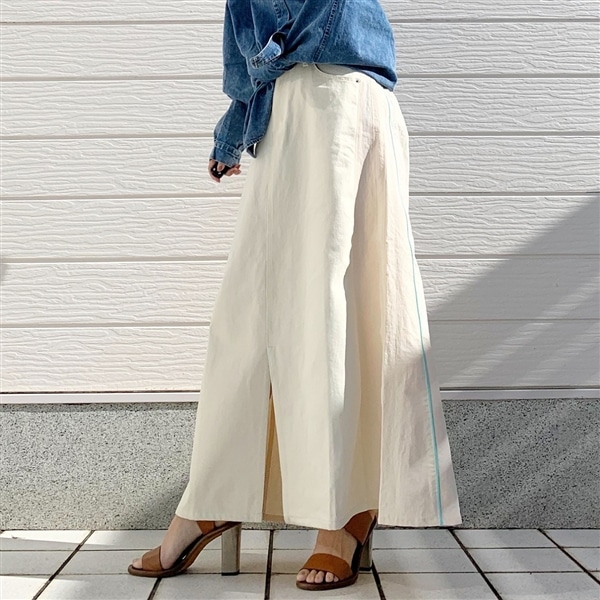 デニムドッキングスカート ホワイト Free