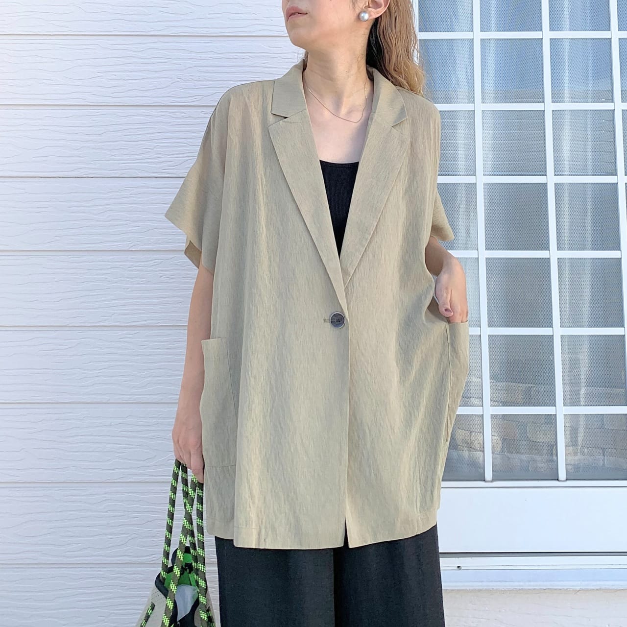 ハイツイストシアージャケット イエローベージュ Free