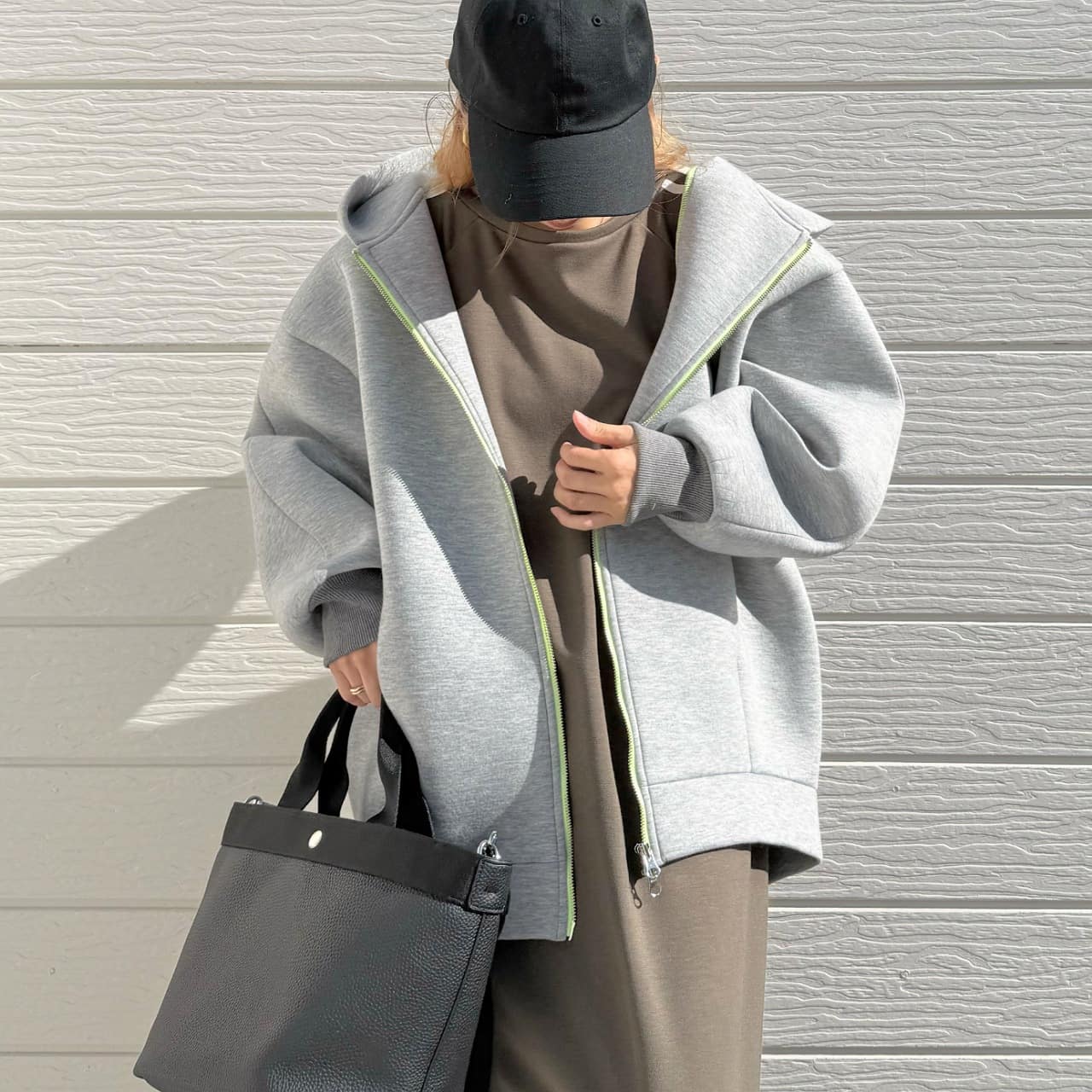 ボンディングパーカー グレー Free