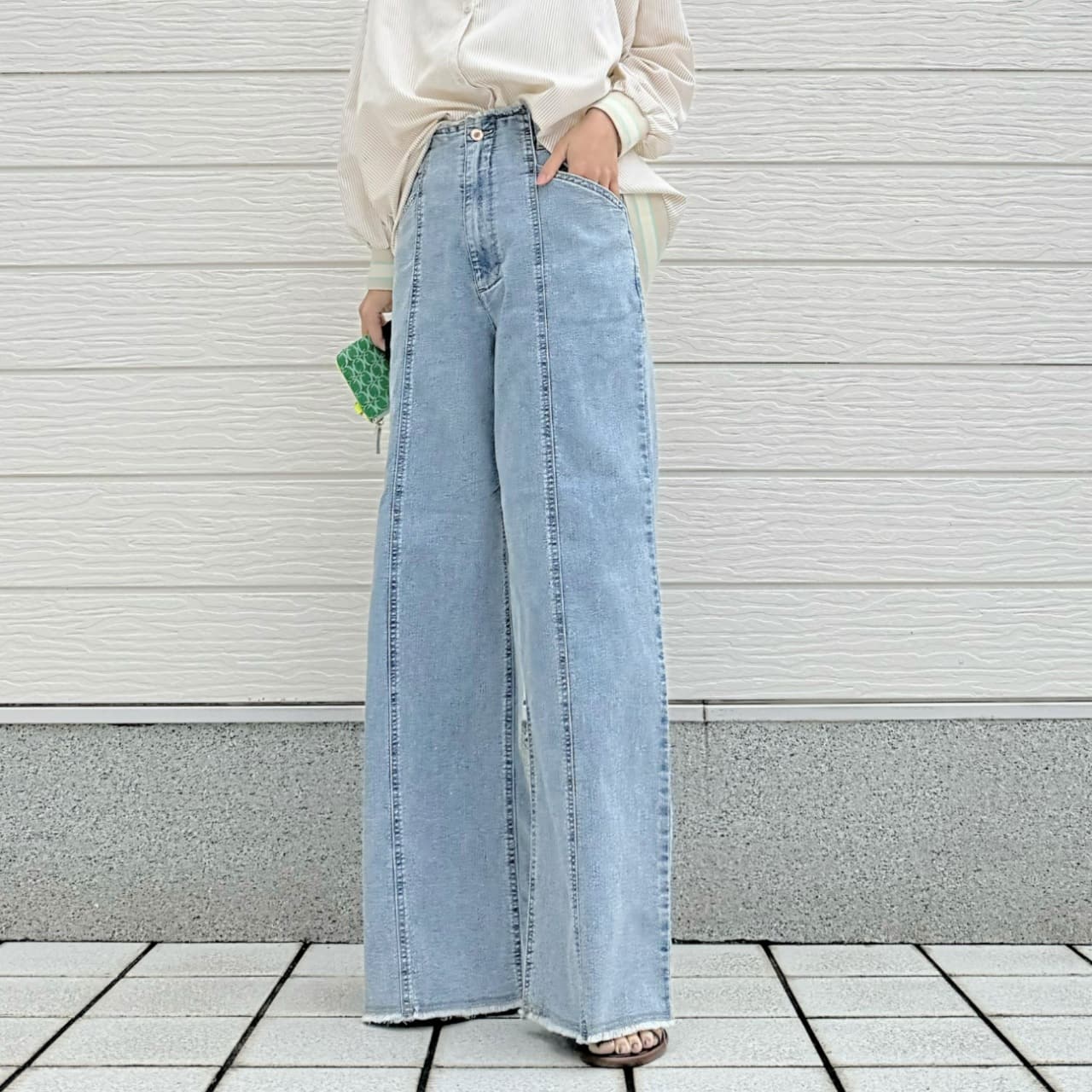 ストレッチデニムパンツ インディゴ Free