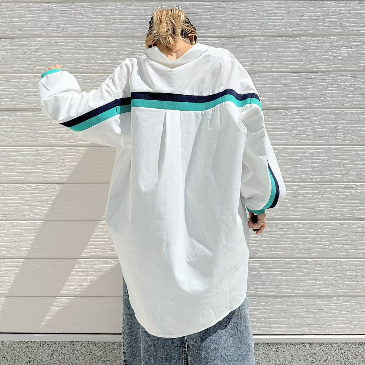 ヨークリブドッキングシャツ ホワイト Free