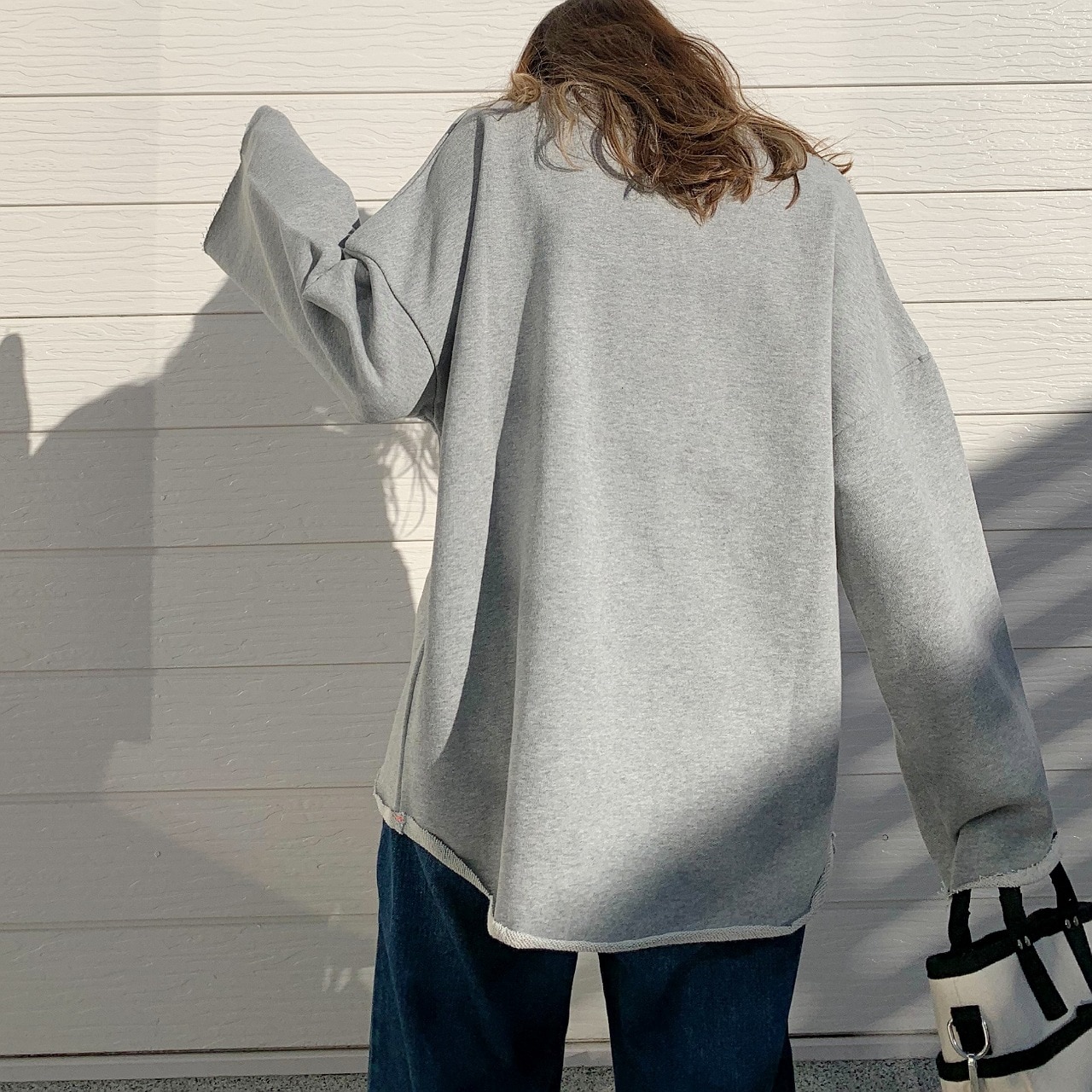 裏毛ロゴトレーナー アイボリー Free