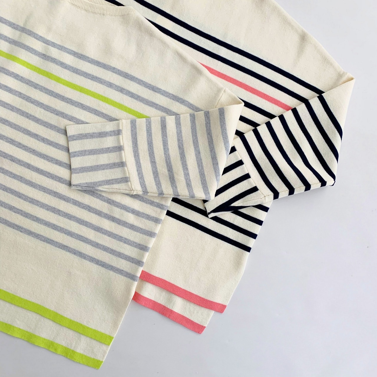 パネルボーダーニット イエロー Free