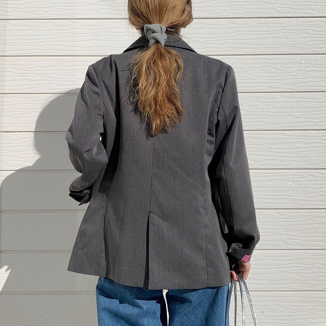 【セットアップ対応アイテム】TRストレッチピークドラぺルジャケット ライトベージュ Free