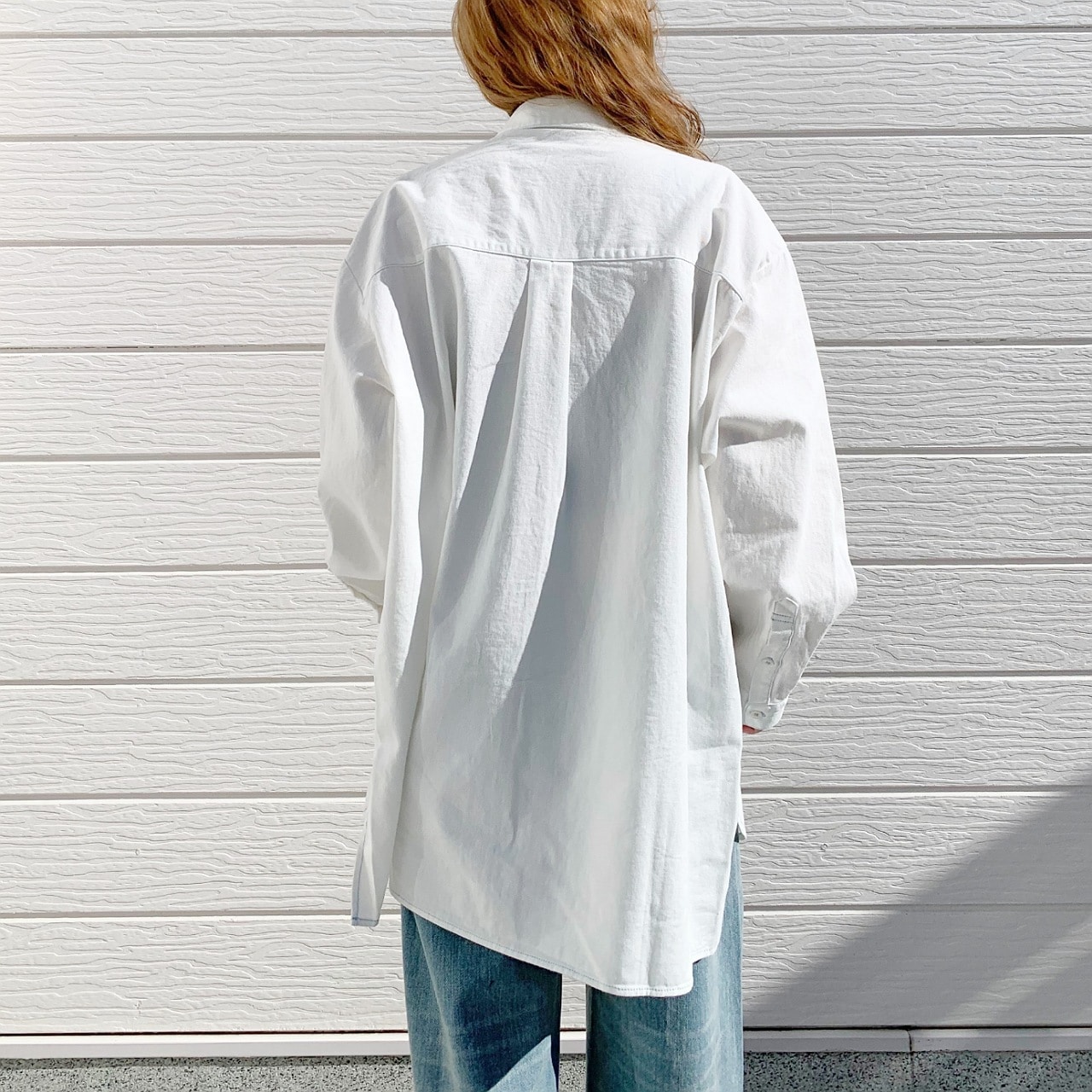 刺繍デニムシャツ インディゴ Free