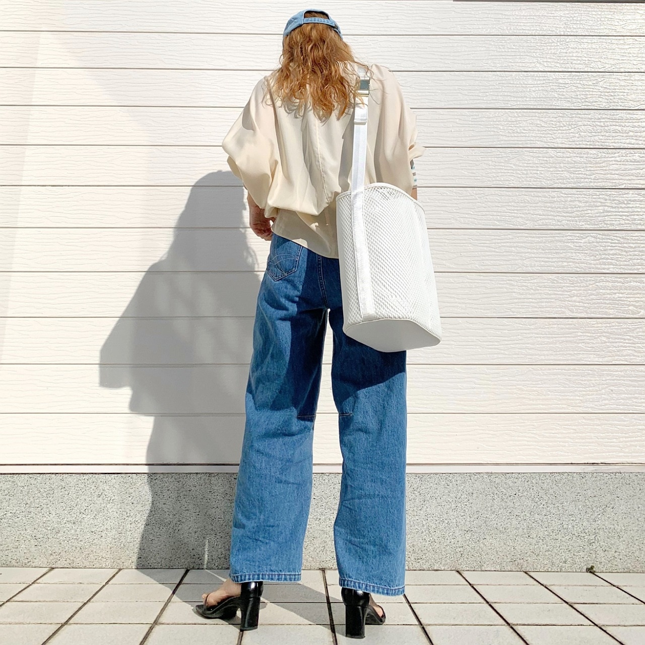 ドルマンリブブラウス アイボリー Free