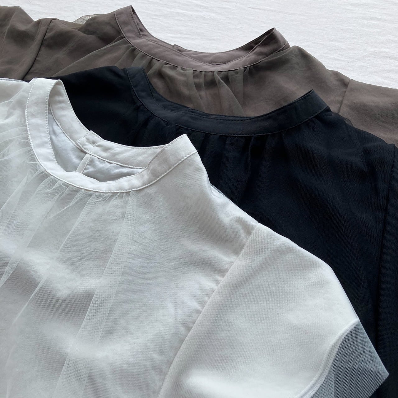 フレアスリーブブラウス ホワイト Free