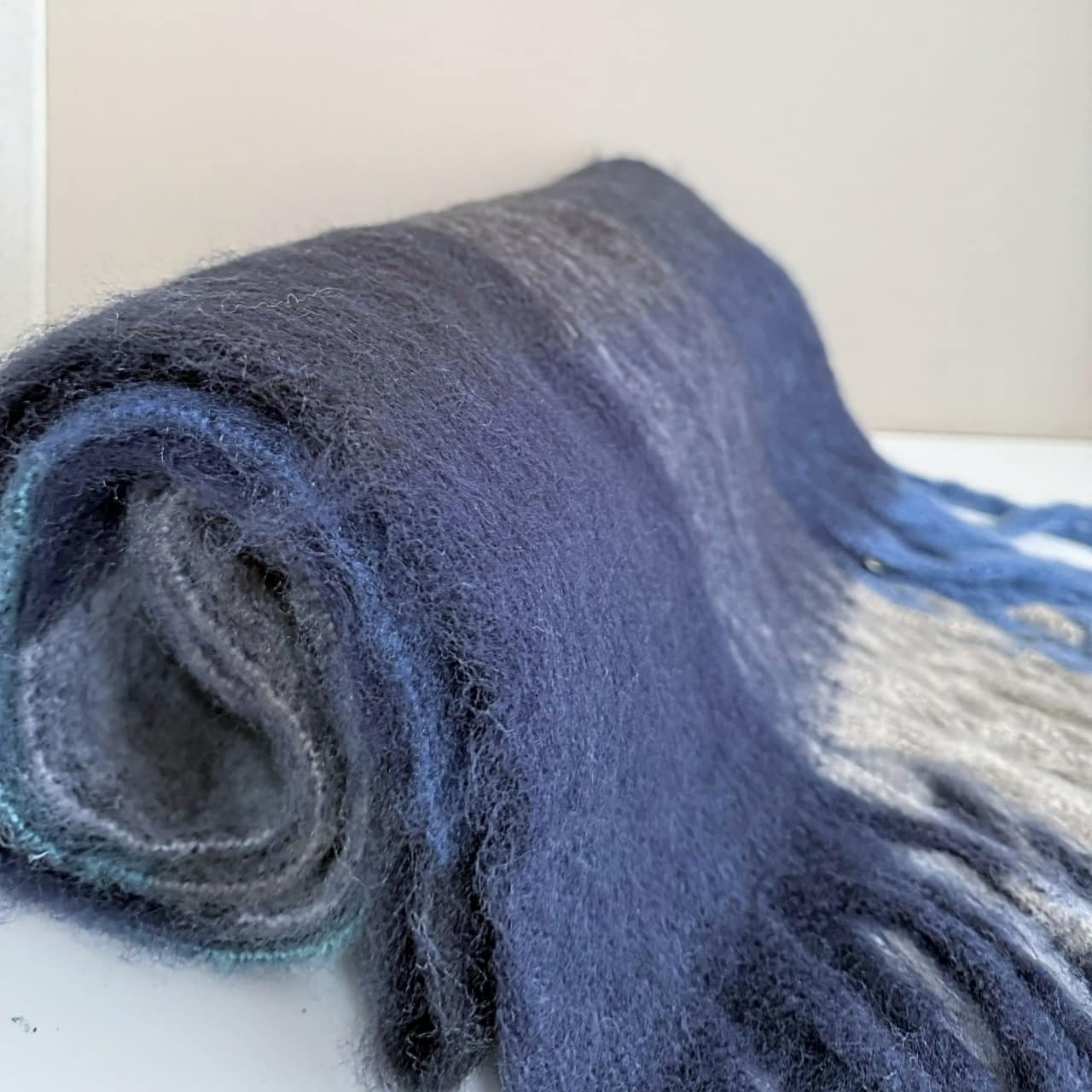 ボリュームチェックマフラー パープル Free