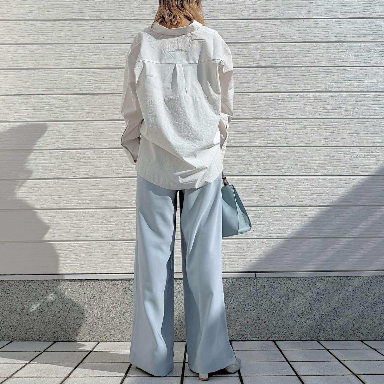 デニムスキッパーシャツ ホワイト Free