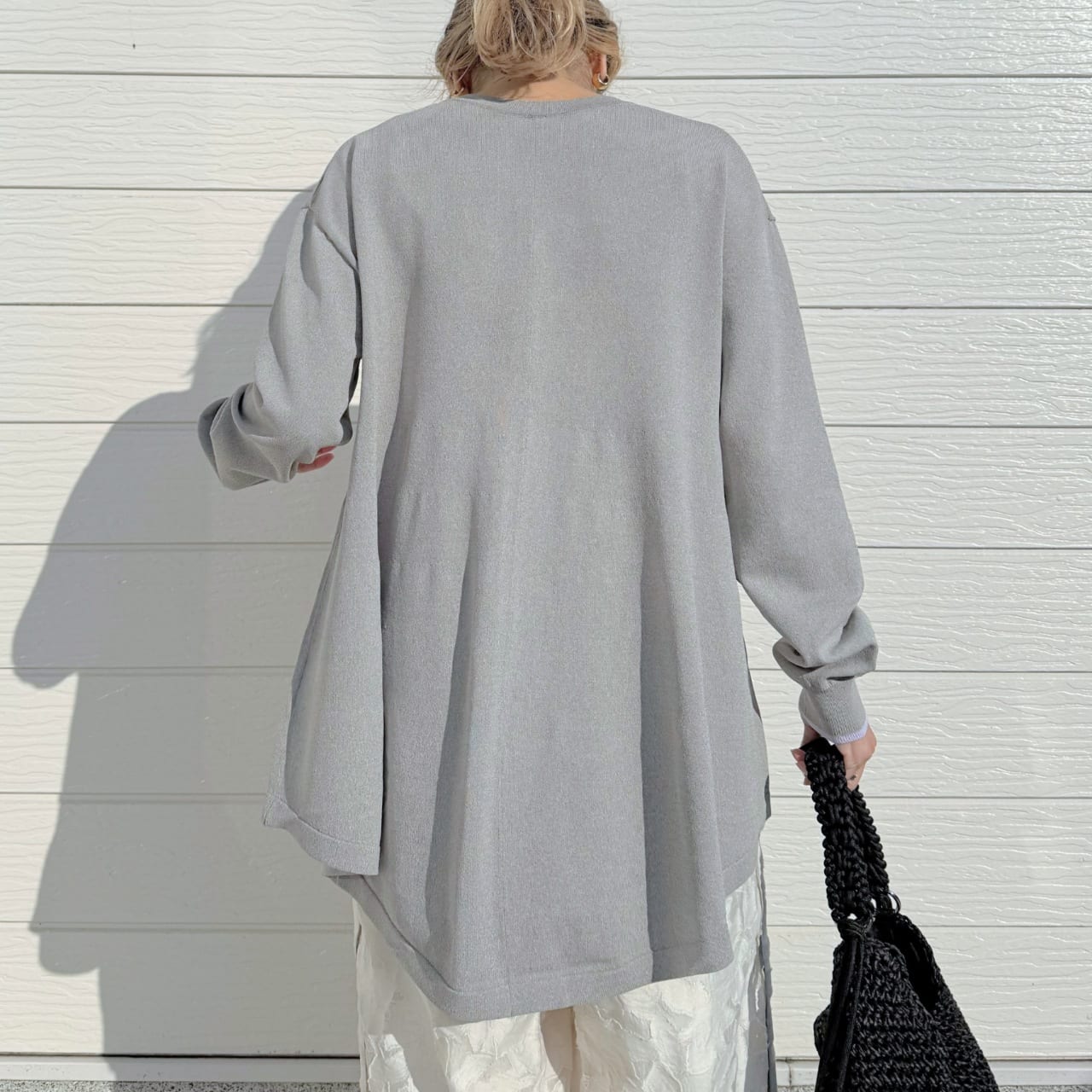 バイカラーラインフレアカーデ ターコイズブルー Free