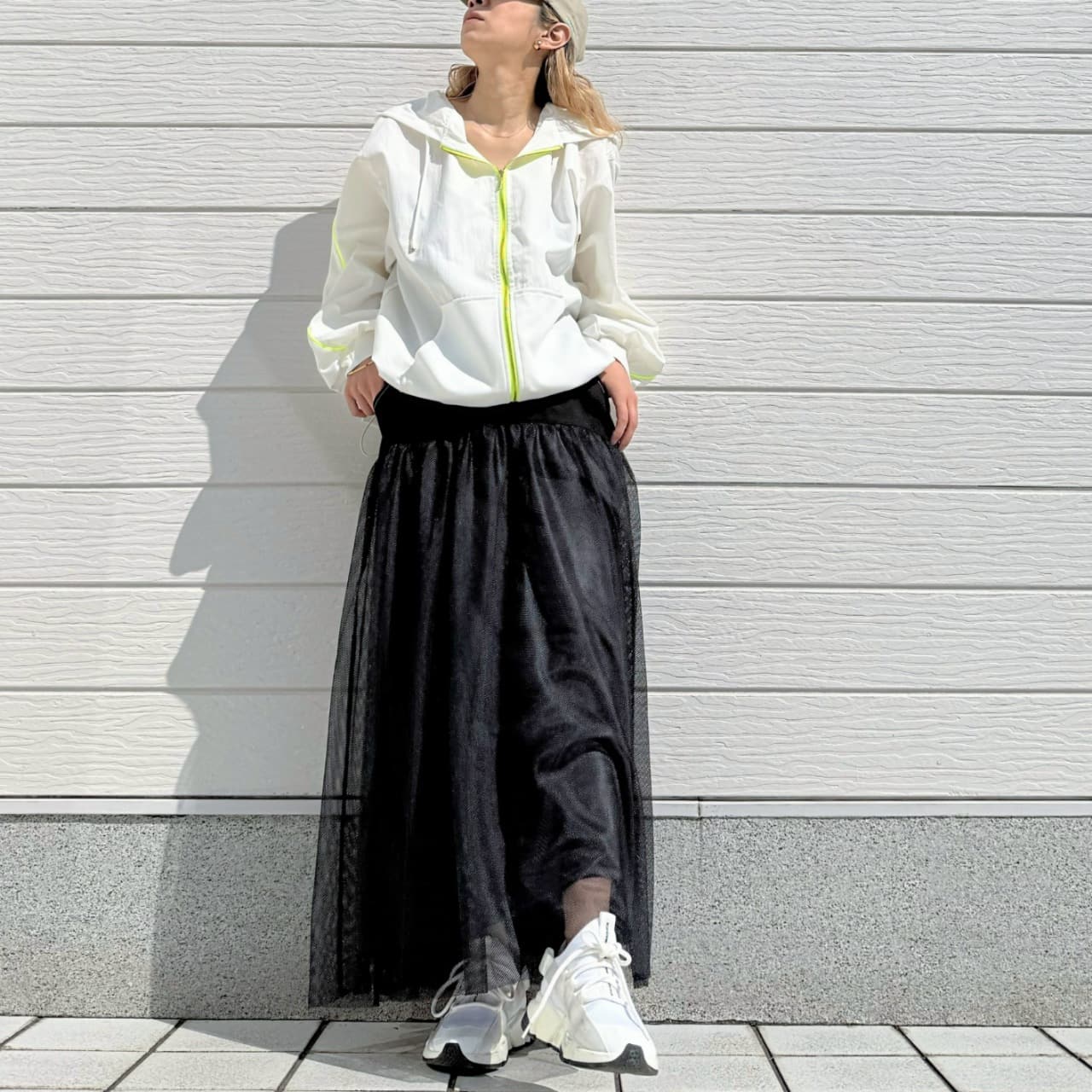 ドッキングバルーンパーカー ホワイト Free